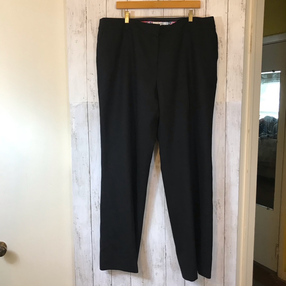 Women’s Boden Black Size 16 Wide Leg Wool Trousers
